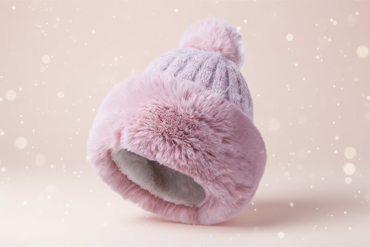 Women’s Winter Princess Mongolian Hat – Warm Plush Fur Fashion Hat